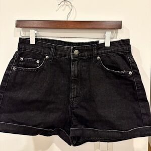 NWT Bershka High Waisted Black Jean Shorts